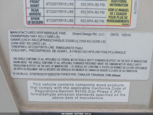 Grand Design Reflection 303rls 5th Whe Image 5