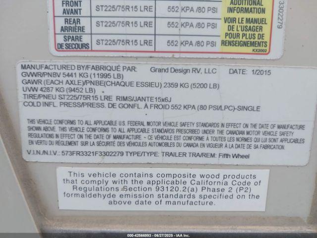 Grand Design Reflection 303rls 5th Whe Image 5