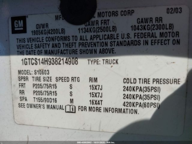 GMC Sonoma Sl Image 16