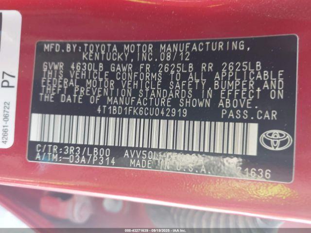 Toyota Camry Xle Image 16